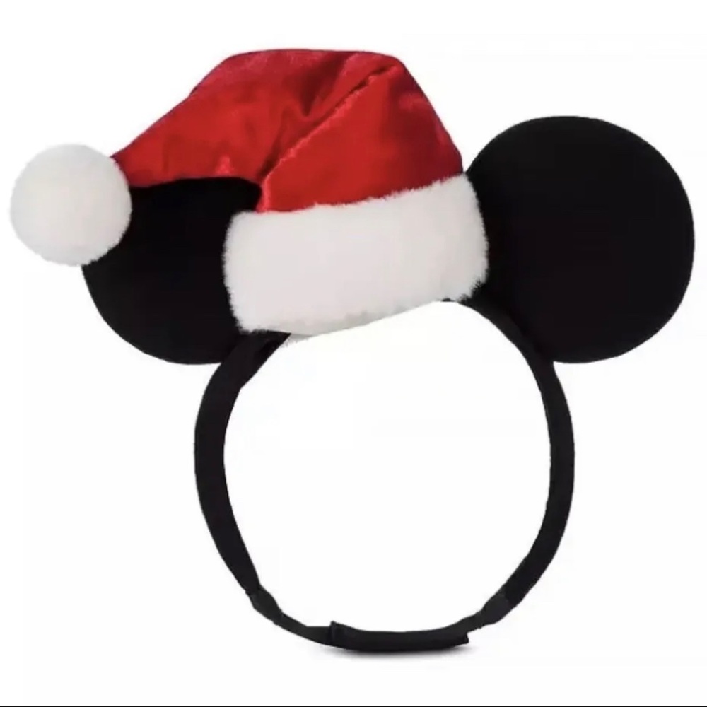 Christmas‎ Holiday Mickey Mouse Santa Adaptive Ears Headband.